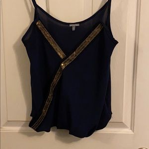 Blue and gold top